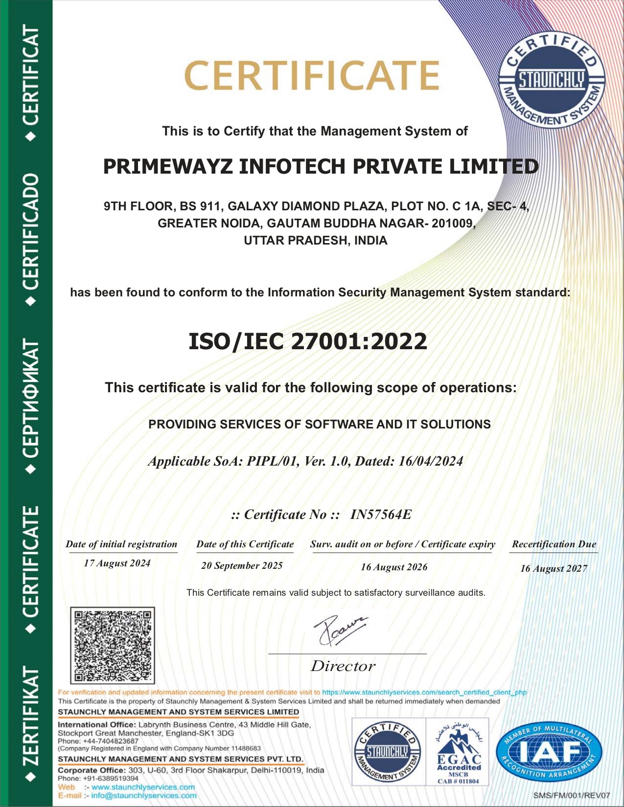 ISO/IEC 27001:2022 Certified